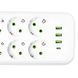 Сетевой фильтр-удлинитель ONE 8 розеток 4 USB 4,7 метра, Белый AHP-5-29 фото 6