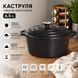 Каструля чавунна емальована 6,5 л, чорний HP-FLG-3 BLACK фото
