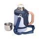 Термос походный Vacuum Cup 1,5 л с флип крышкой и складными ручками, темно-синий HP-14-21BL фото 2