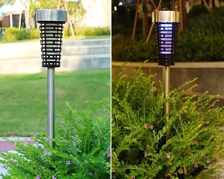 Знищувач комах Buzz Zapper ультрафіолетовий із сонячною панеллю 2 штуки в наборі HP-L-5 фото