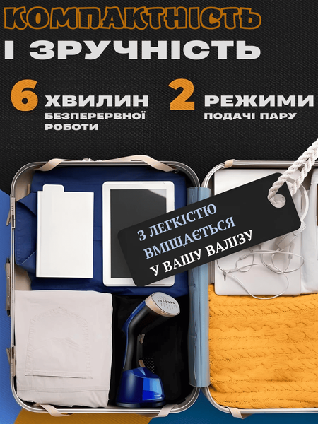Ручний відпарювач SOKANY SK-3080 1200 Вт, Темно - синій SK-3080 фото